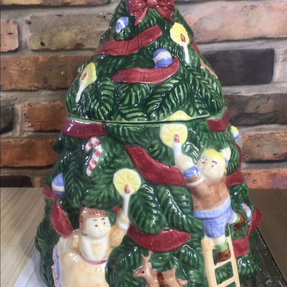 Kitchen 1 Ceramic Christmas Tree Cookie Jar Diameter 4 Poshmark